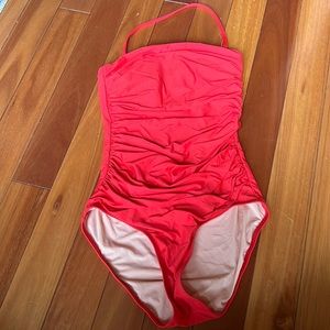 This is a stunning j crew red one piece in a size 2!!